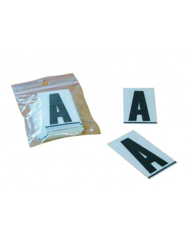 Caractères à coller PRO PLAQUES "A" - 45MM pour plaques PVC 50 pièces