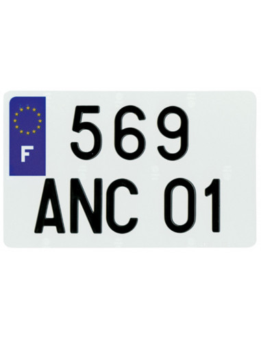 Plaques Françaises PPI 210x130 SIV Département 972 PVC 10 pièces