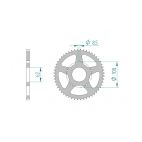Kit chaine AFAM acier MH RX 50 R pas 420 2008 à 2009
