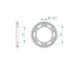 Kit chaine AFAM acier MORINI 1200 CORSARO pas 525 2008 à 2010