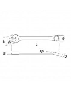 Clé mixte à cliquet réversible BETA - 12mm 2