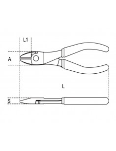 Pince coupante diagonale à faible effort de coupe BETA taille 200 branches gainées confort bi-matières 2