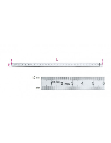 Réglet flexible BETA 150mm acier inoxydable