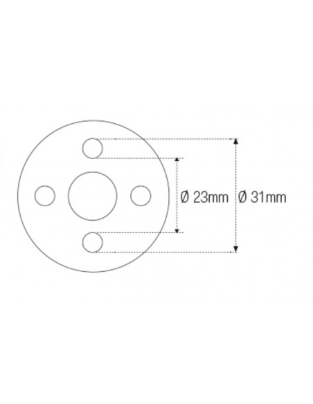 Douille à créneaux JMP pour colonne de direction Øint.23mm/Øext.31mm 4 crans Ducati