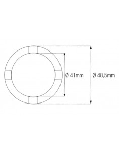 Douille à créneaux JMP pour colonne de direction Øint.41mm/Øext.48,5mm 4 crans Honda 2