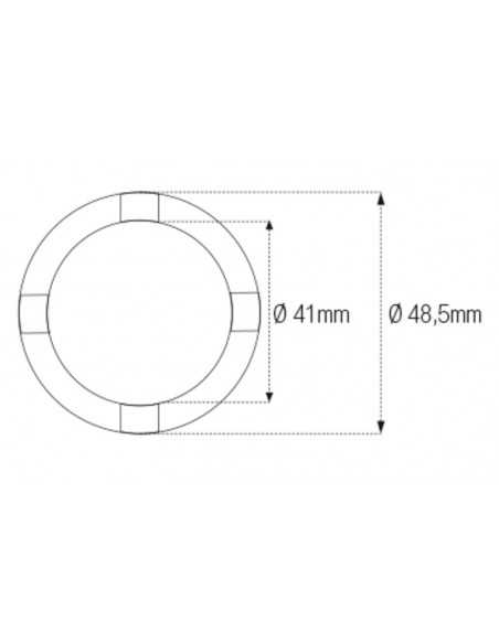 Douille à créneaux JMP pour colonne de direction Øint.41mm/Øext.48,5mm 4 crans Honda