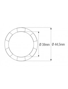 Douille à créneaux JMP pour colonne de direction Øint.38mm/Øext.44,5mm 6 crans Triumph 2