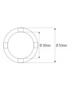 Douille à créneaux JMP pour colonne de direction Øint.36mm/Øext.50mm 4 crans 2