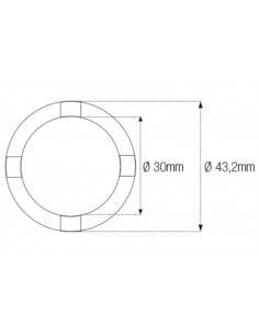 Douille à créneaux JMP pour bras oscillant/chassis Øint.30mm/Øext.43,2mm 4 crans Suzuki 2