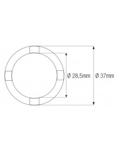 Douille à créneaux JMP pour bras oscillant/chassis Øint.28,5mm/Øext.37mm 4 crans Kawasaki 2