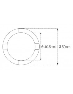 Douille à créneaux JMP pour bras oscillant/chassis Øint.40,5mm/Øext.50mm 4 crans Honda 2