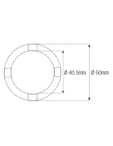 Douille à créneaux JMP pour bras oscillant/chassis Øint.40,5mm/Øext.50mm 4 crans Honda