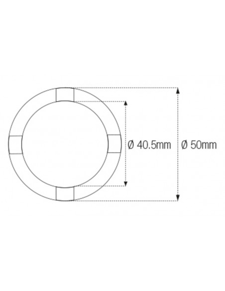 Douille à créneaux JMP pour bras oscillant/chassis Øint.40,5mm/Øext.50mm 4 crans Honda