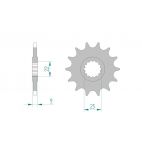 Kit chaine AFAM acier MV AGUSTA 750 BRUTALE pas 520 2001 à 2002