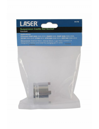 Douille à créneau LASER TOOLS bras oscillant Kawasaki