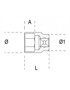 Douille 6 pans 3/4" BETA - 38mm 2