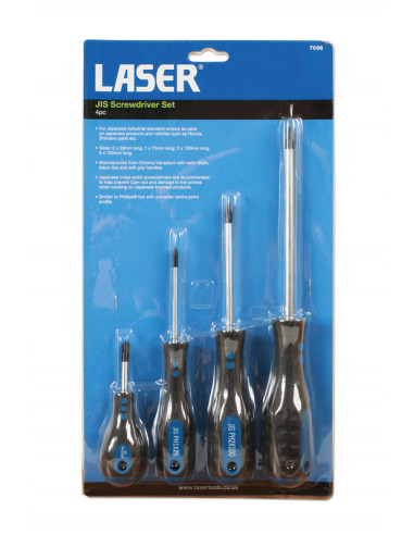 Jeu de tournevis LASER TOOLS JIS - 4 pièces