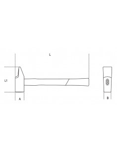 Marteau de mécanicien tête rivoir BETA taille 40 manche en fibre 2
