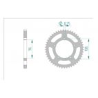 Kit chaine AFAM acier MZ RT 125 ROUES A RAYONS pas 428 2003 à 2004