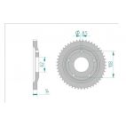 Kit chaine AFAM acier MZ RT 125 / STRIKER ROUES A BATONS pas 428 2001 à 2007