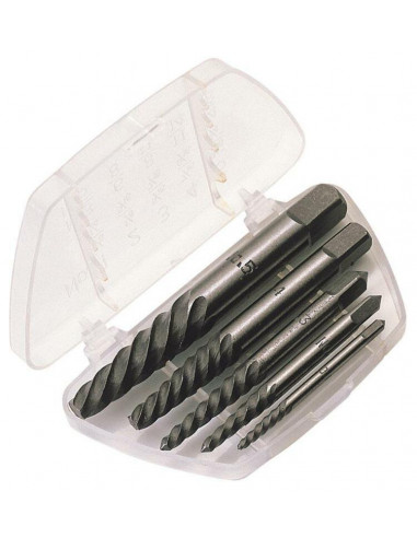 Coffret extracteur de vis DRAPER acier carbone 5 pcs 3 à 18mm