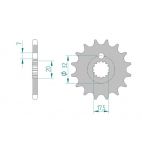 Kit chaine AFAM acier MZ SX 125 pas 428 2005 à 2007