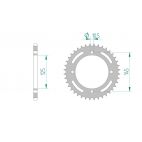 Kit chaine AFAM acier MZ 660 MASTIFF pas 520 1999 à 2003