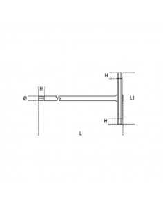 Clé mâle 6 pans en T BETA - 4mm 2