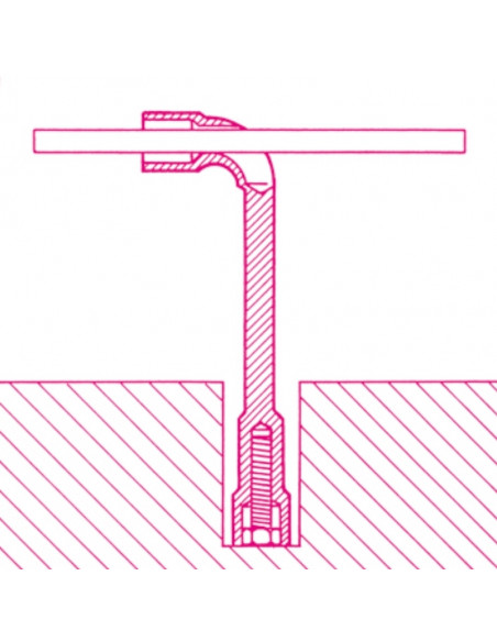 Clé à pipe débouchée BETA - 17mm chromée polie