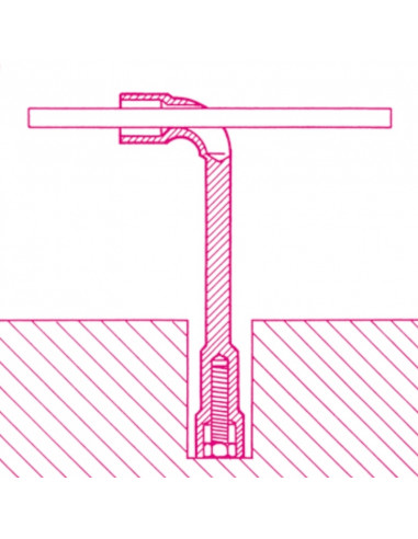 Clé à pipe débouchée BETA - 8mm chromée polie