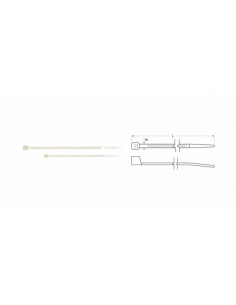 Colliers nylon BIHR 3,6x203mm blanc 100 pièces