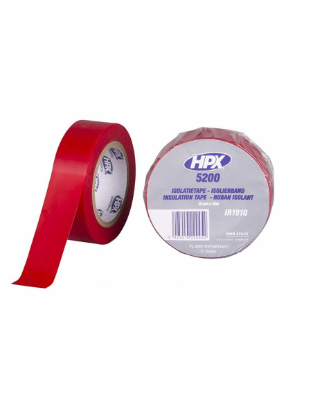 Ruban adhésif isolant HPX rouge 19mm x 10m