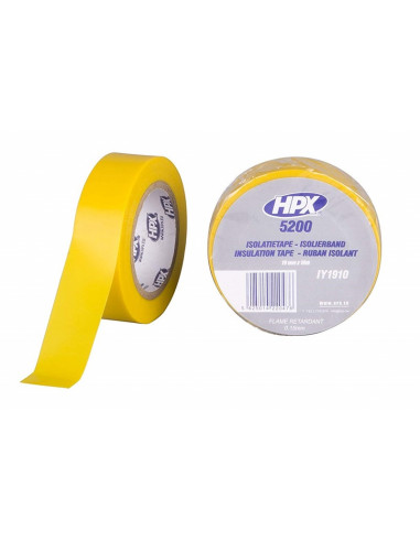 Ruban adhésif isolant HPX jaune 19mm x 10m