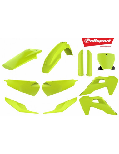 Kit plastiques POLISPORT jaune fluo Husqvarna TC/FC