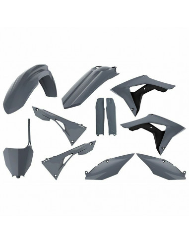 Kit plastiques POLISPORT gris nardo Honda CRF250/450R