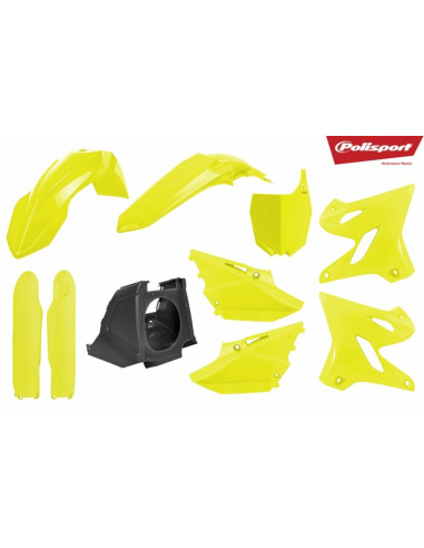 Kit plastique POLISPORT Restyle jaune fluo Yamaha YZ125/250