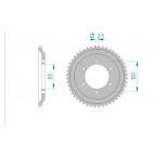 Kit chaine AFAM acier RIEJU RR 50 SPIKE pas 415 1997 à 1998