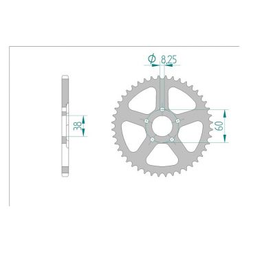 Kit chaine AFAM acier RIEJU RS1 50 pas 420 1998 à 2002