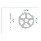 Kit chaine AFAM acier RIEJU RS1 50 pas 420 1998 à 2002