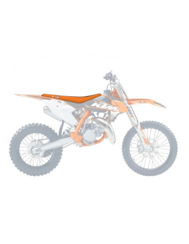 Housse de selle BLACKBIRD Double Grip 3 orange/noir KTM SX85