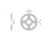 Kit chaine AFAM acier SACHS 125 ROADSTER pas 520 1998 à 2002