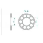 Kit chaine AFAM acier SACHS 125 ZZ pas 428 1999 à 2003