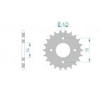 Kit chaine AFAM acier SUZUKI LT 80 pas 520 1989 à 2006