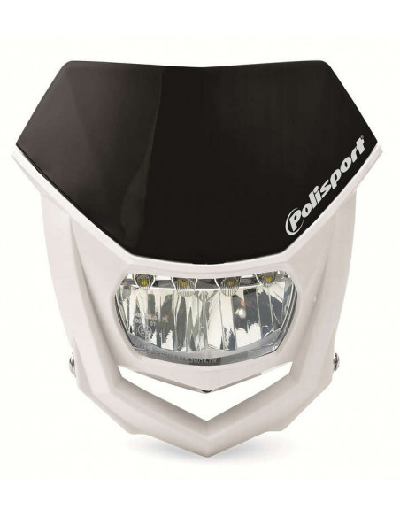 Plaque phare POLISPORT Halo LED noir/blanc