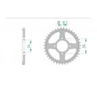 Kit chaine AFAM acier SUZUKI LT 250 S pas 520 1989 à 1990