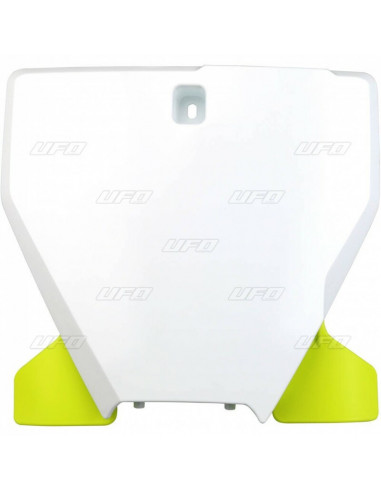 Plaque numéro frontale UFO blanc/jaune Husqvarna TC/FC