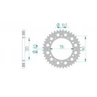 Kit chaine AFAM acier SUZUKI GSX-R 600 V,W,X,Y RACING pas 520 1997 à 2000