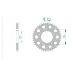 Kit chaine AFAM acier SUZUKI SV 650 N X,Y,K1,K2,K3,K4,K5,K6,K7,K8,K9 RACING pas 520 1999 à 2009