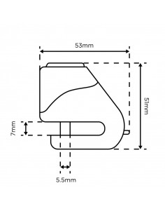 Bloque-disque OXFORD XD5 - 5mm jaune/noir 2