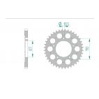 Kit chaine AFAM acier SUZUKI SV 650 S K8,K9 pas 525 2008 à 2009